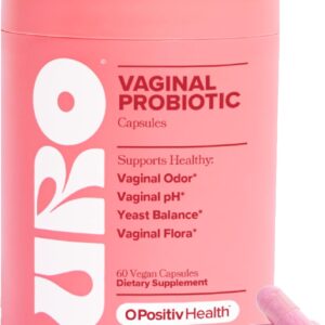 O Positiv URO Vaginal Probiotics for Women pH Balance with Prebiotics & Lactobacillus Probiotic Blend