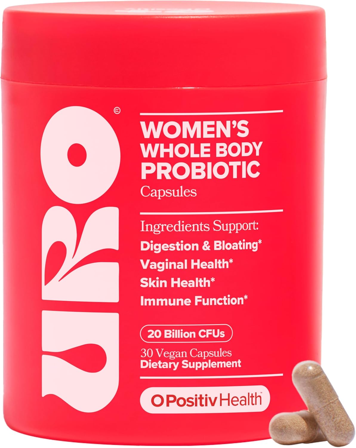 O Positiv URO Women’s Probiotic – All-in-one Probiotic for Women - Vaginal, Gut, Skin, and Oral Microbiome Health