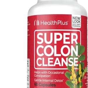 Health Plus Super Colon Cleanse - 10-Day Cleanse - Detox, Gluten Free, Dairy Free, Natural Herbal Ingredients (More than 1 Cleanse, 12 Ounces)